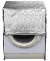 Kuber Industries 3D Square Design PVC Front Load Fully Automatic Washing Machine Cover (Grey) CTKTC33876